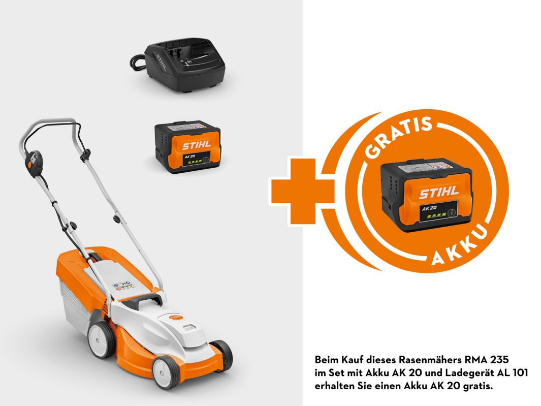 Akku-Rasenmäher RMA 235 Set - inkl. Akku AK 20 und Ladegerät AL 101