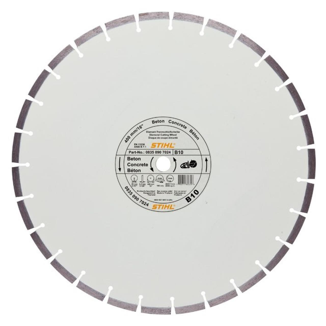 Trennscheibe D-B10 Ø 400mm/16''