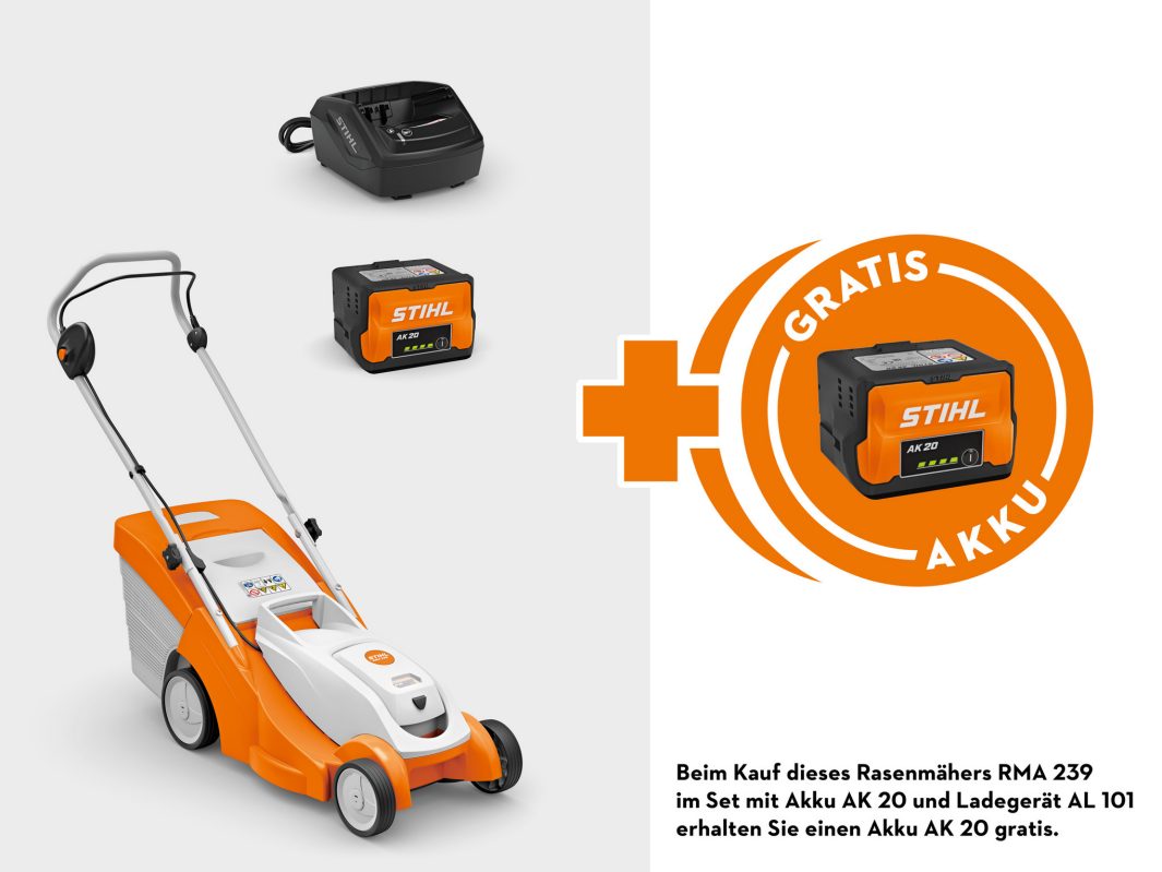 Akku-Rasenmäher RMA 239 Set - inkl. Akku AK 20 und Ladegerät AL 101